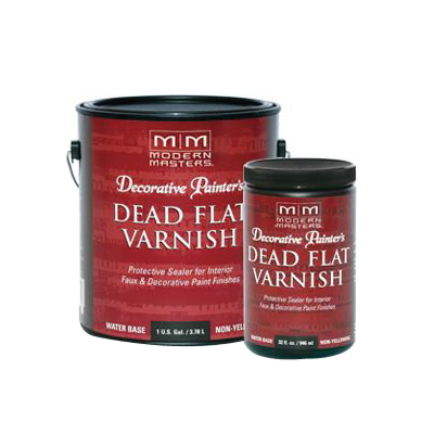 Modern Masters DP609 Decorative Painter's Interior Dead Varnish, Flat, White, Liquid, 1 qt