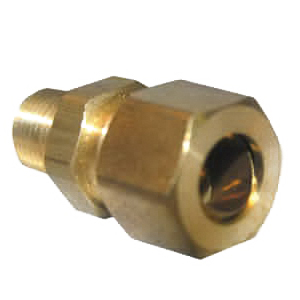 Lasco 17-6830U Pipe Adapter, 3/8 x 1/8 in, Compression x MPT, Brass, 400 psi Pressure