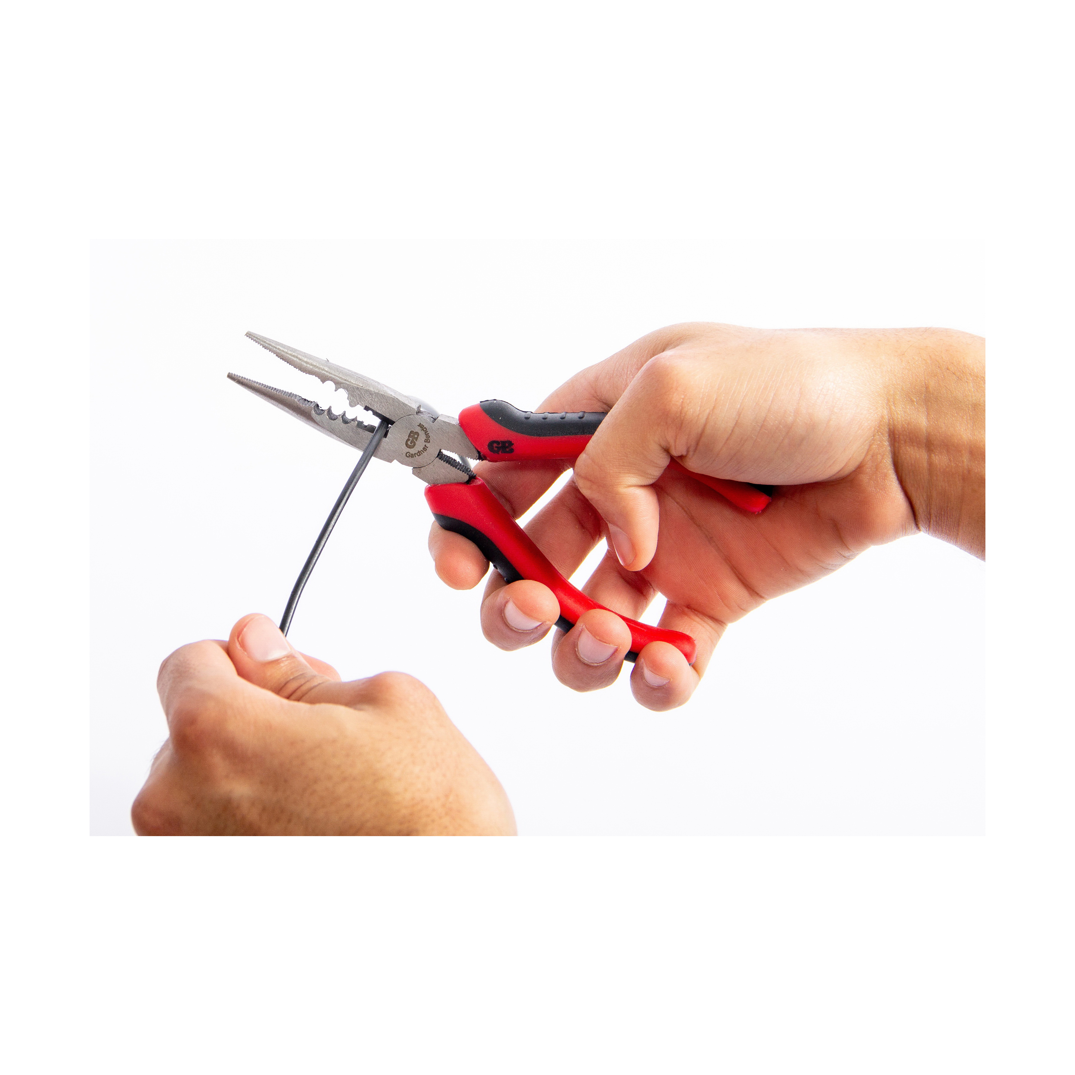 Gardner Bender GS-385 Pliers, 6-3/4 in OAL, 1-1/2 in Jaw Opening, Red Handle, Cushion Handle, 1/4 in W Tip