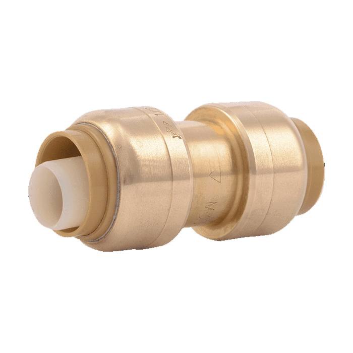 SharkBite U008A Straight Pipe Coupling, 1/2 in, Brass, 200 psi Pressure