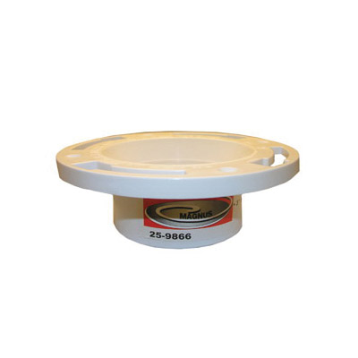 Lasco 25-9866 Closet Flange, 4 x 3 in Connection, Hub x Spigot, PVC