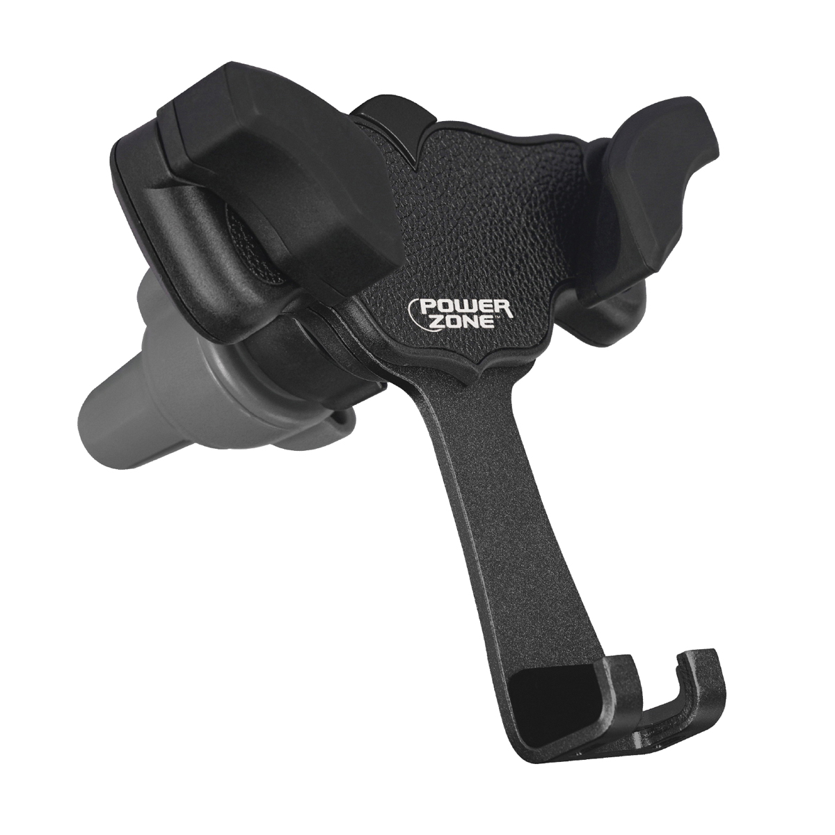 PowerZone KL-038C Car Cell Phone Holder, ABS/Aluminum Alloy, Black