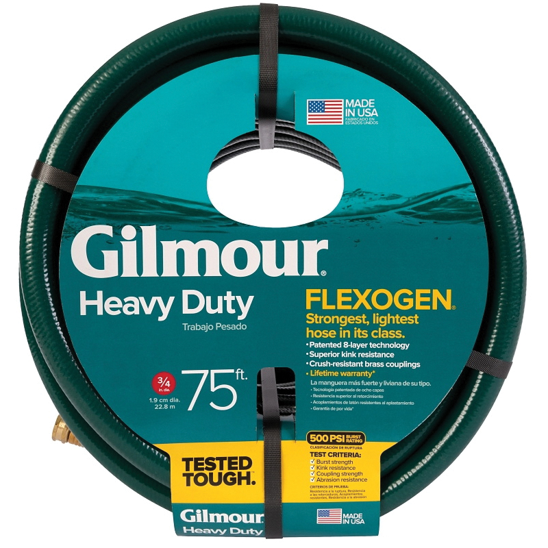 Gilmour 834751-1001 Garden Hose, 3/4 in, 75 ft L, Vinyl, Gray Teal
