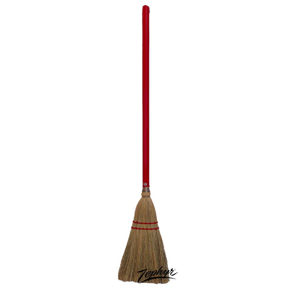 Zephyr 36003 Junior Lobby Broom, #6 Sweep Face, Broomcorn Bristle, 32 in L