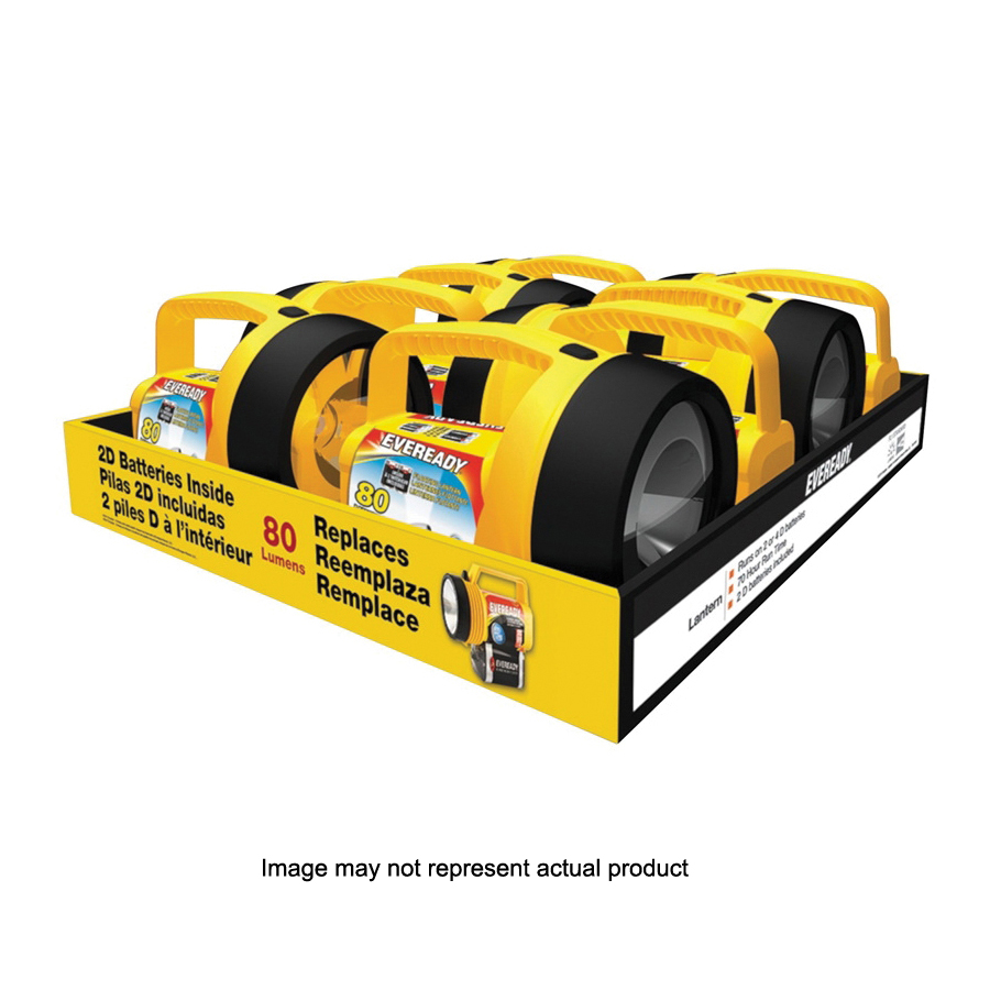 Eveready EVGPLN45H Floating Lantern, Carbon Zinc Battery, LED Lamp, Plastic, Yellow
