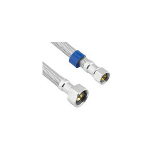 Lasco 10-0121 Faucet Connector, Flexible, 3/8 in Inlet, Compression Inlet, 1/2 in Outlet, FIP Outlet, 20 in L