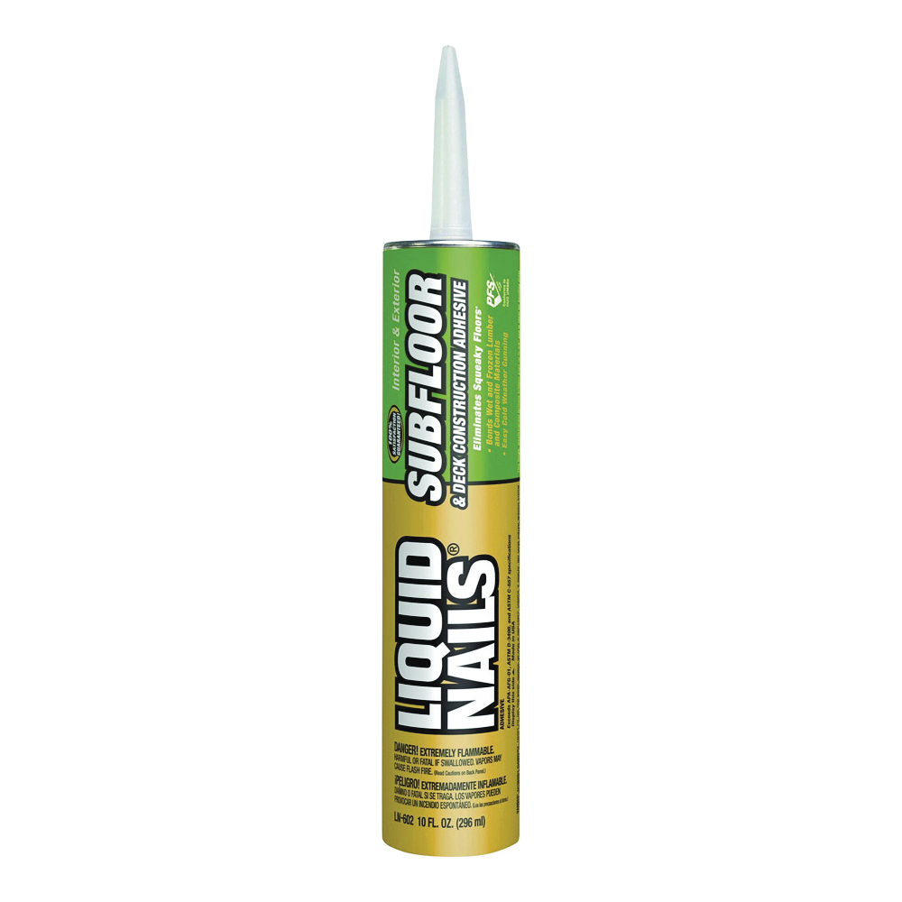Liquid Nails LN-902 Construction Adhesive, White, 10 oz Cartridge