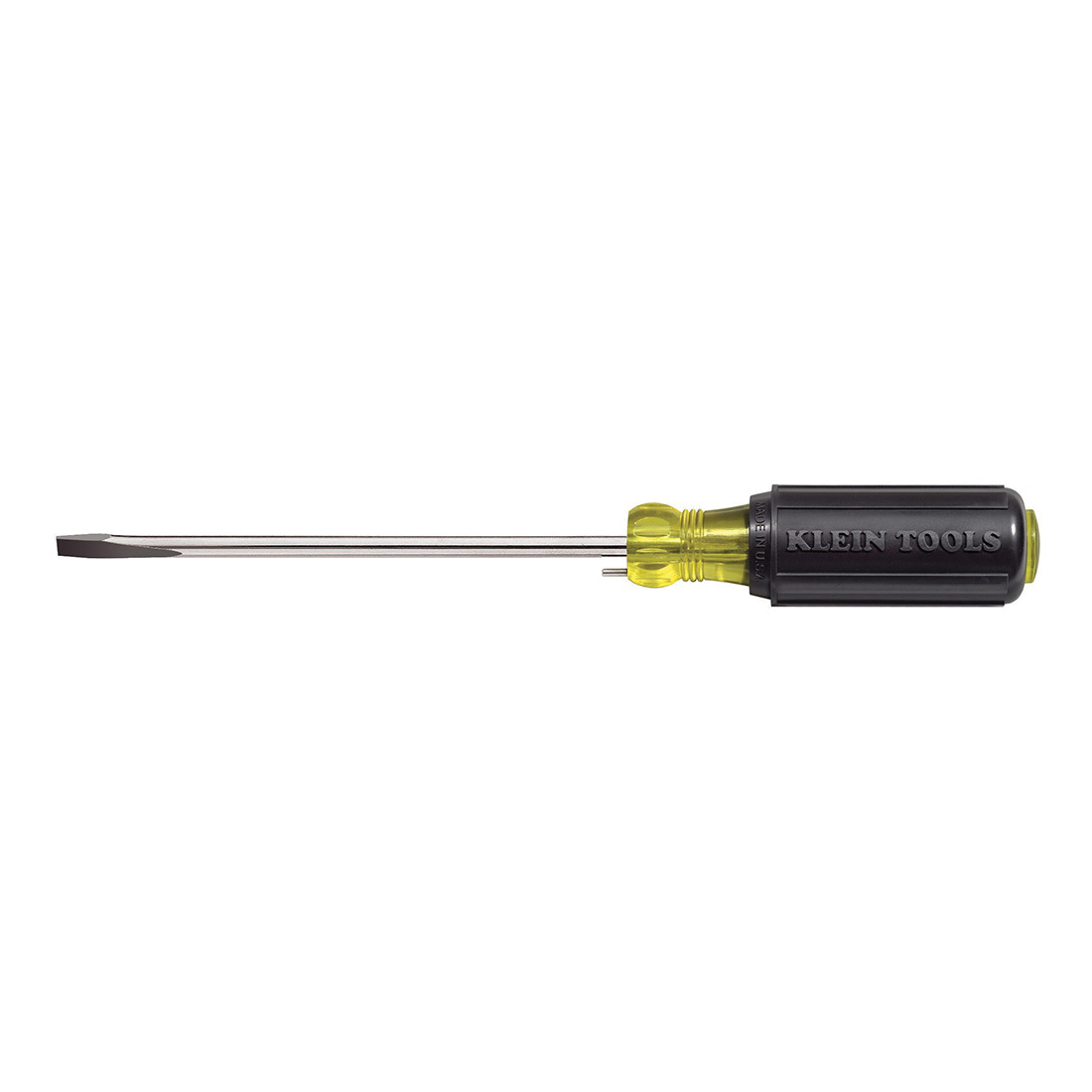 Klein Tools 605-6B Wire Bending Screwdriver, 1/4 in Drive, Cabinet Drive, 10.344 in OAL, 6 in L Shank, Acetate Handle