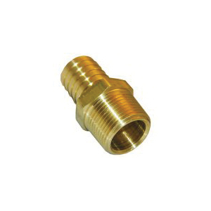 Lasco 17-7732U Adapter, 3/8 in, MPT x Barb, Brass