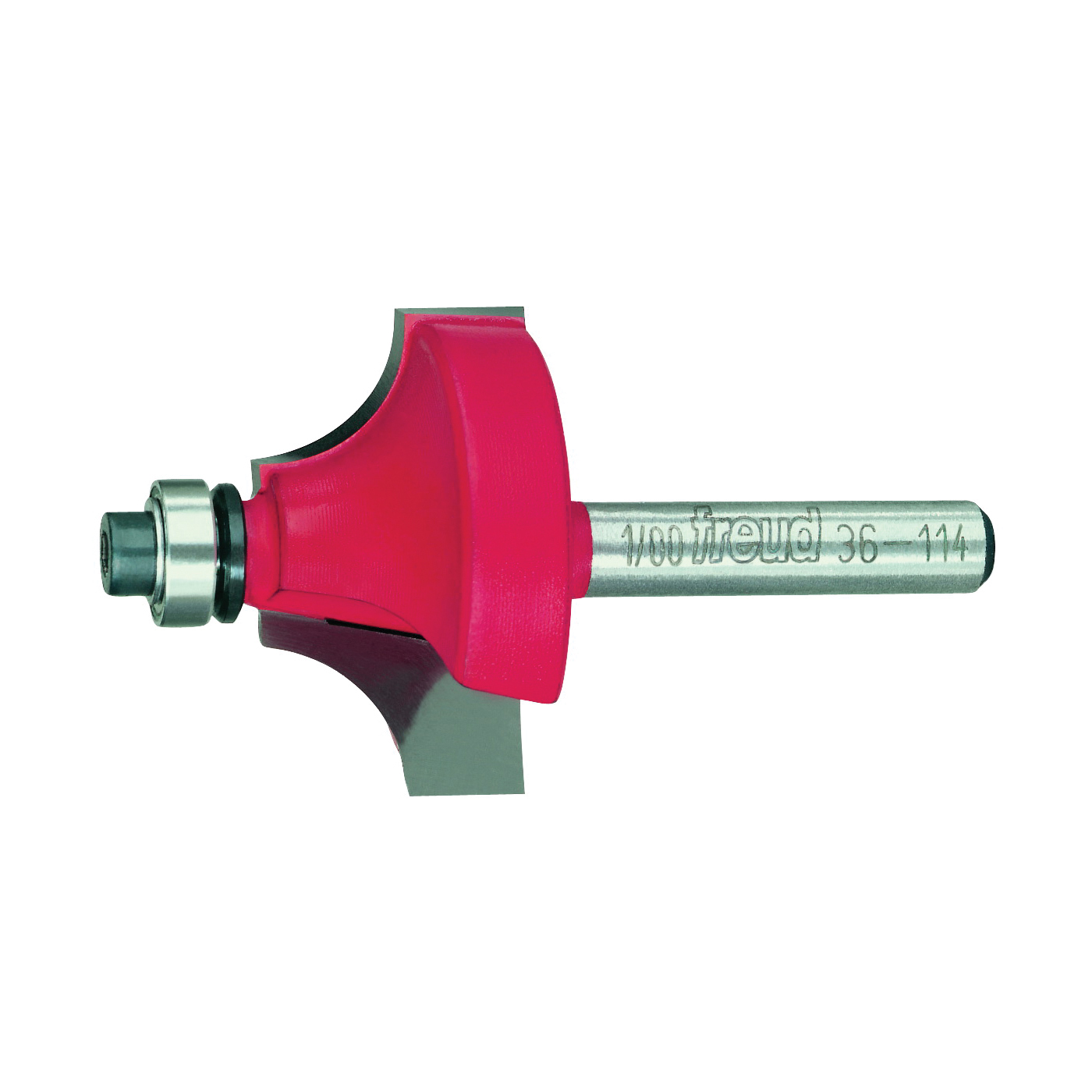 Freud 36-114 Series Router Bit, 3/8 in Dia, 1-3/8 in Dia Cutter, 2-3/16 in OAL, 1/4 in Dia Shank, 4-Cutter, Carbide