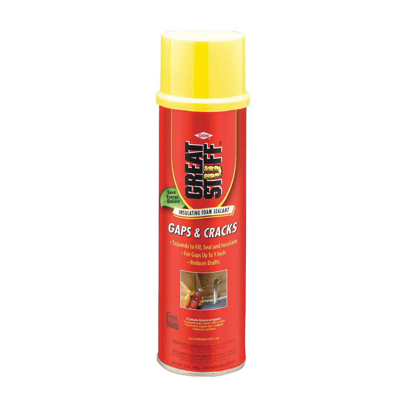 Great Stuff 157911 Minimal Expanding Foam Sealant, Yellow, 20 oz Aerosol Can