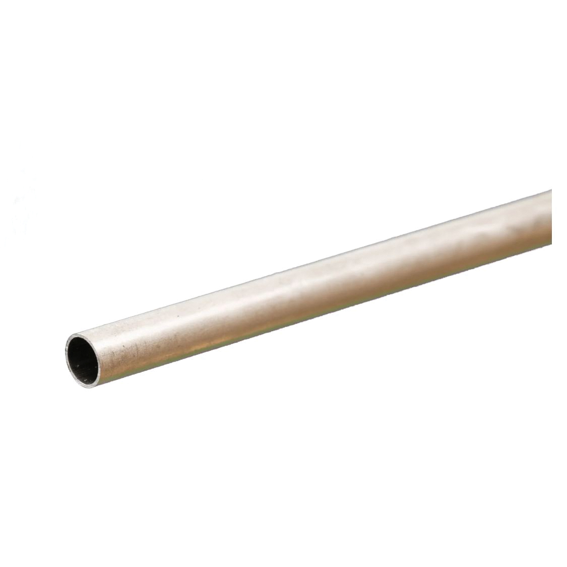 K & S 8105 Decorative Metal Tube, Round, 12 in L, 7/32 in Dia, 0.014 in Wall, Aluminum, 1/PK
