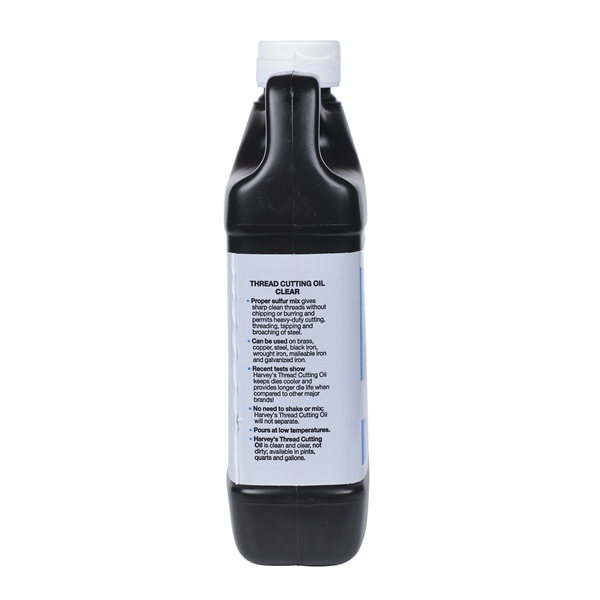 Harvey 16100 Thread Cutting Oil, 1 qt Bottle, Clear