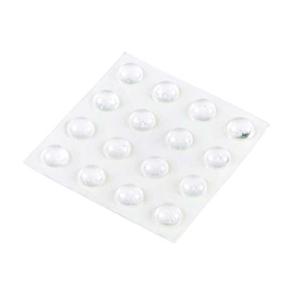 Shepherd Hardware 9964 Protective Pad, Vinyl, Clear, 3/8 in Dia, 1/4 in Thick, Round