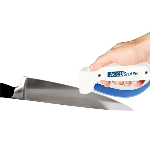 Accusharp 001C Knife Sharpener, Diamond-Honed Tungsten Carbide Abrasive, Plastic Handle