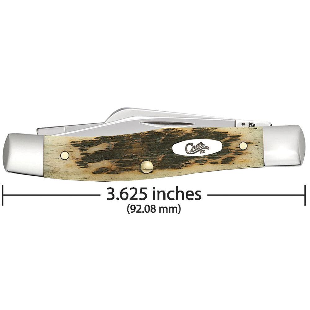 Case XX 00079 Folding Pocket Knife, 2.57 in Clip, 1.76 in Pen, 1.88 in Sheep Foot L Blade, Chrome Vanadium Steel Blade