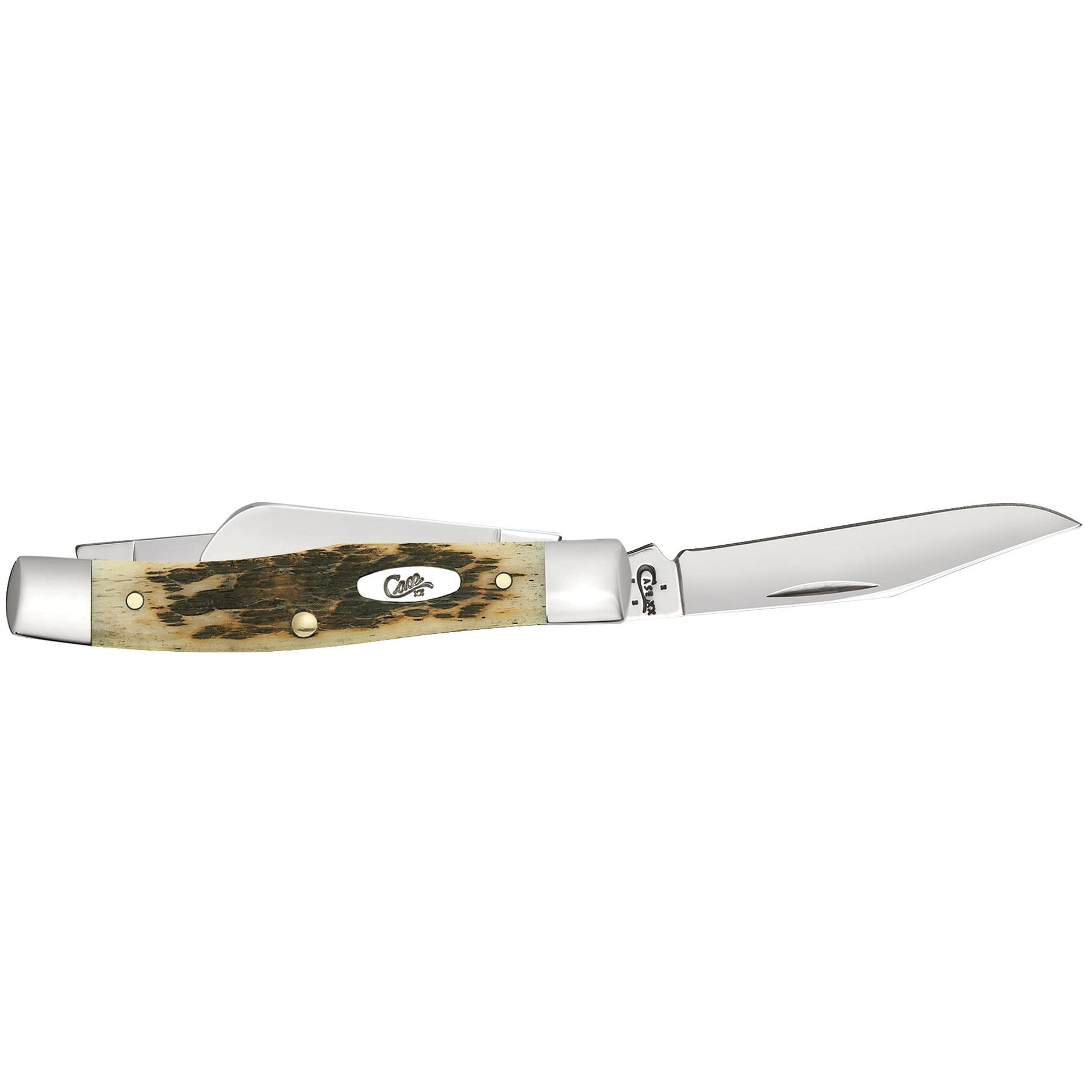 Case XX 00079 Folding Pocket Knife, 2.57 in Clip, 1.76 in Pen, 1.88 in Sheep Foot L Blade, Chrome Vanadium Steel Blade