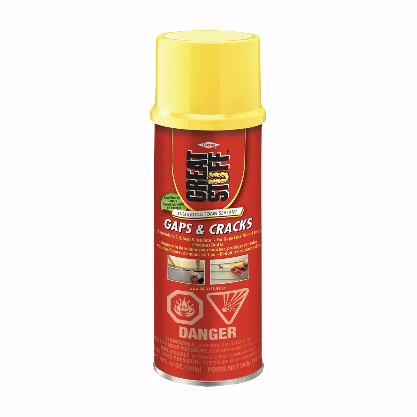 Great Stuff 157901 Foam Sealant, Yellow, 12 oz Can