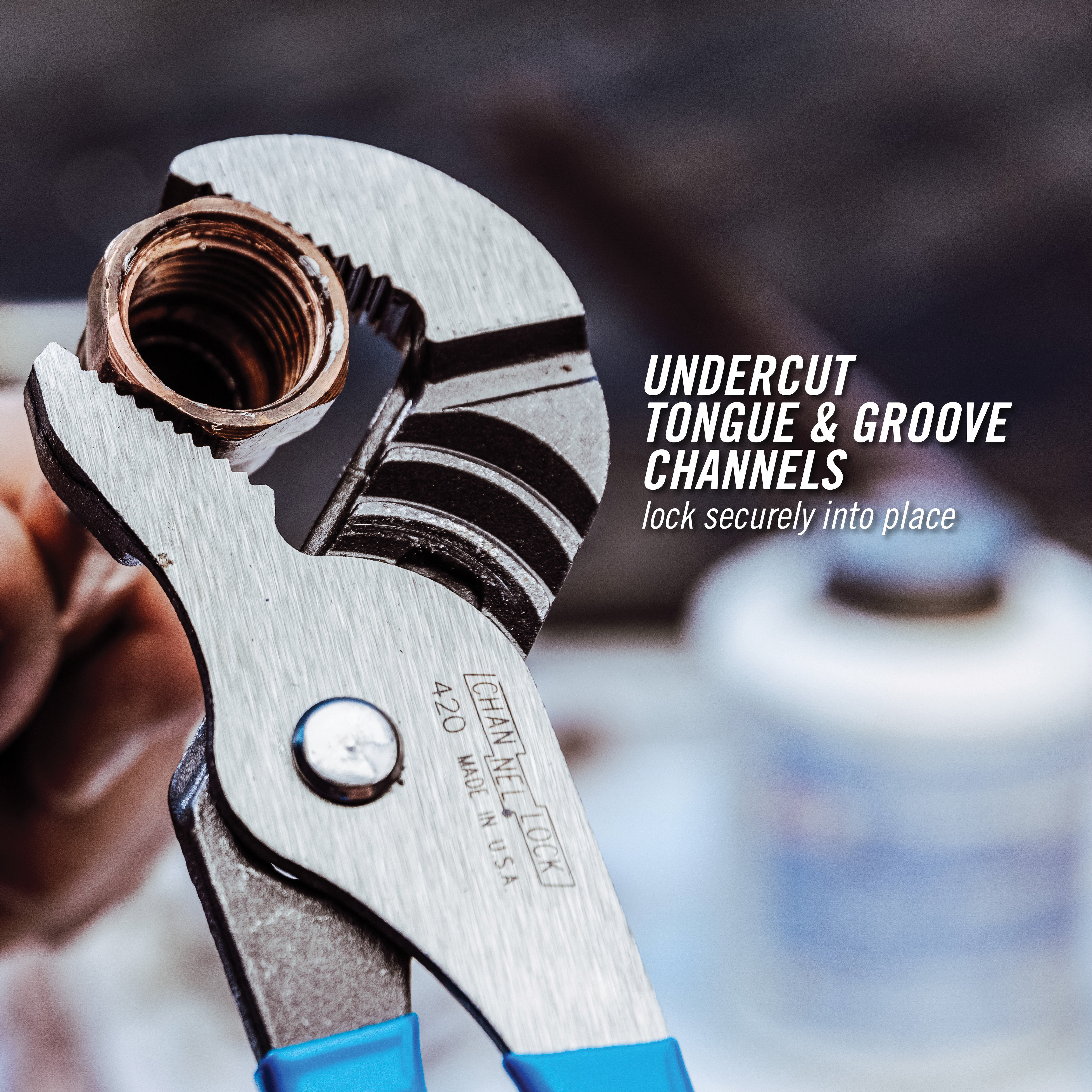 Channellock 426 Tongue and Groove Pliers, 6-1/2 in OAL, 0.87 in Jaw Opening, Blue Handle, Cushion Grip Handle