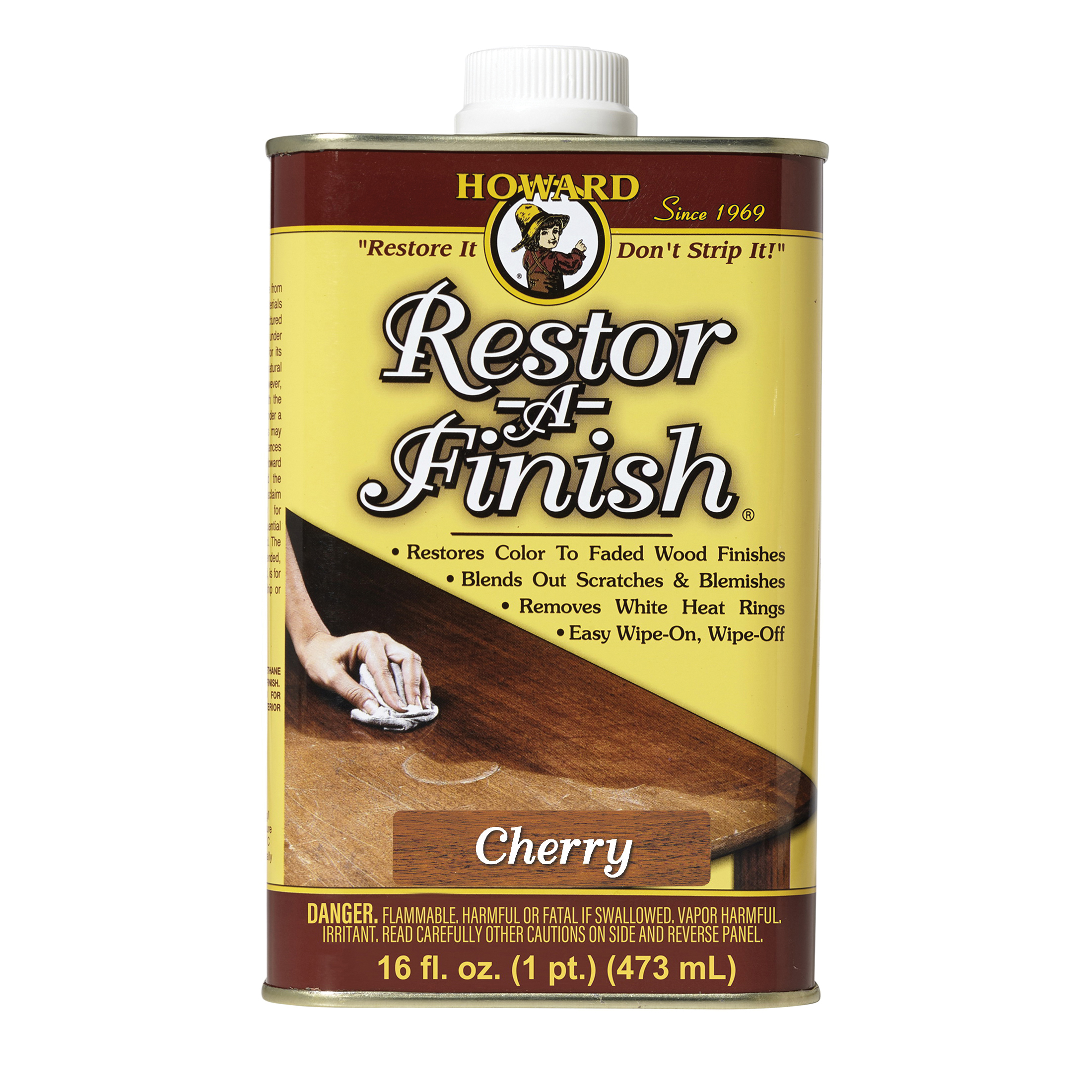 Howard RF9016 Wood Restorer, Cherry, Liquid, 16 oz Can