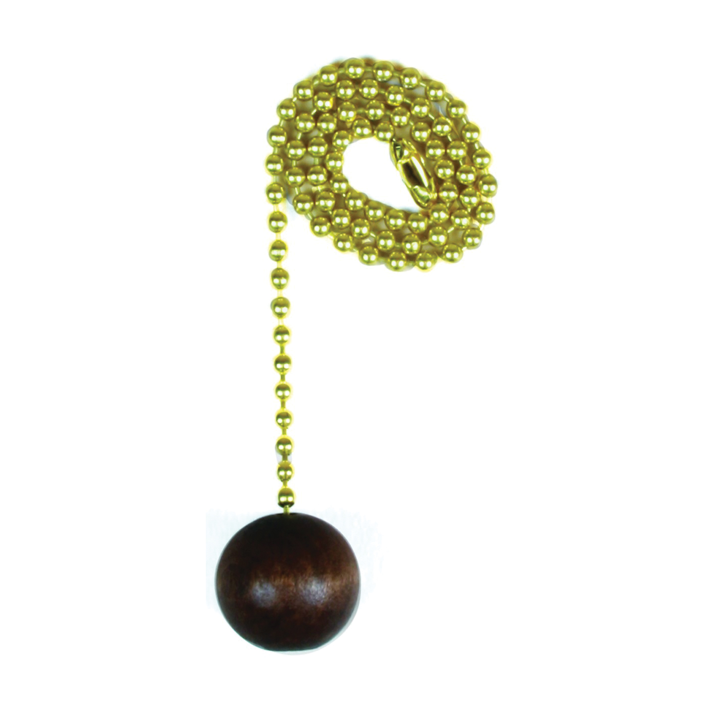 Jandorf 60312 Pull Chain, 12 in L Chain, Brass, Walnut