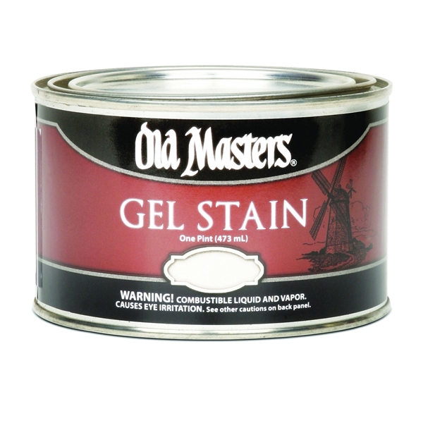 Old Masters 81108 Gel Stain, Dark Mahogany, Liquid, 1 pt Can