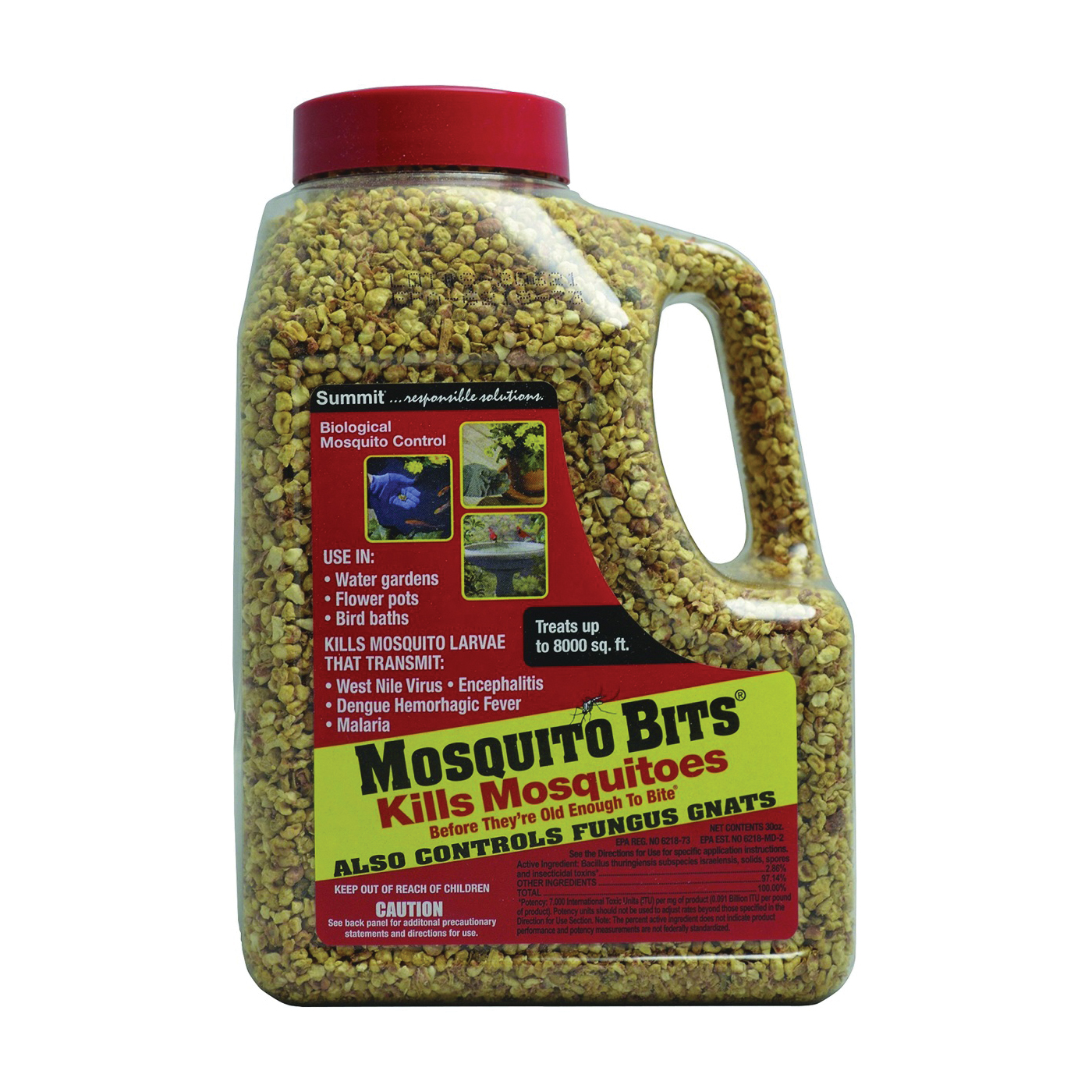 Summit 117-6 Mosquito Killer, Granular, 30 oz Bottle