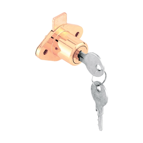 Defender Security U 9947KA Lock, Cam, Keyed Lock, Stainless Steel, Brass