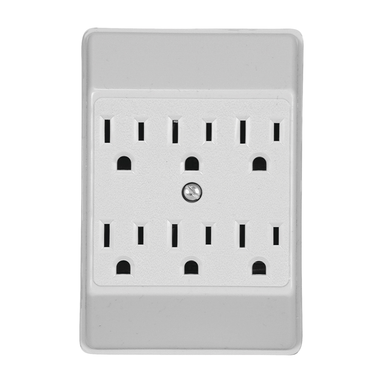 Eaton Wiring Devices C1146W Outlet Adapter, 2 -Pole, 15 A, 125 V, 6 -Outlet, NEMA: NEMA 5-15R, White