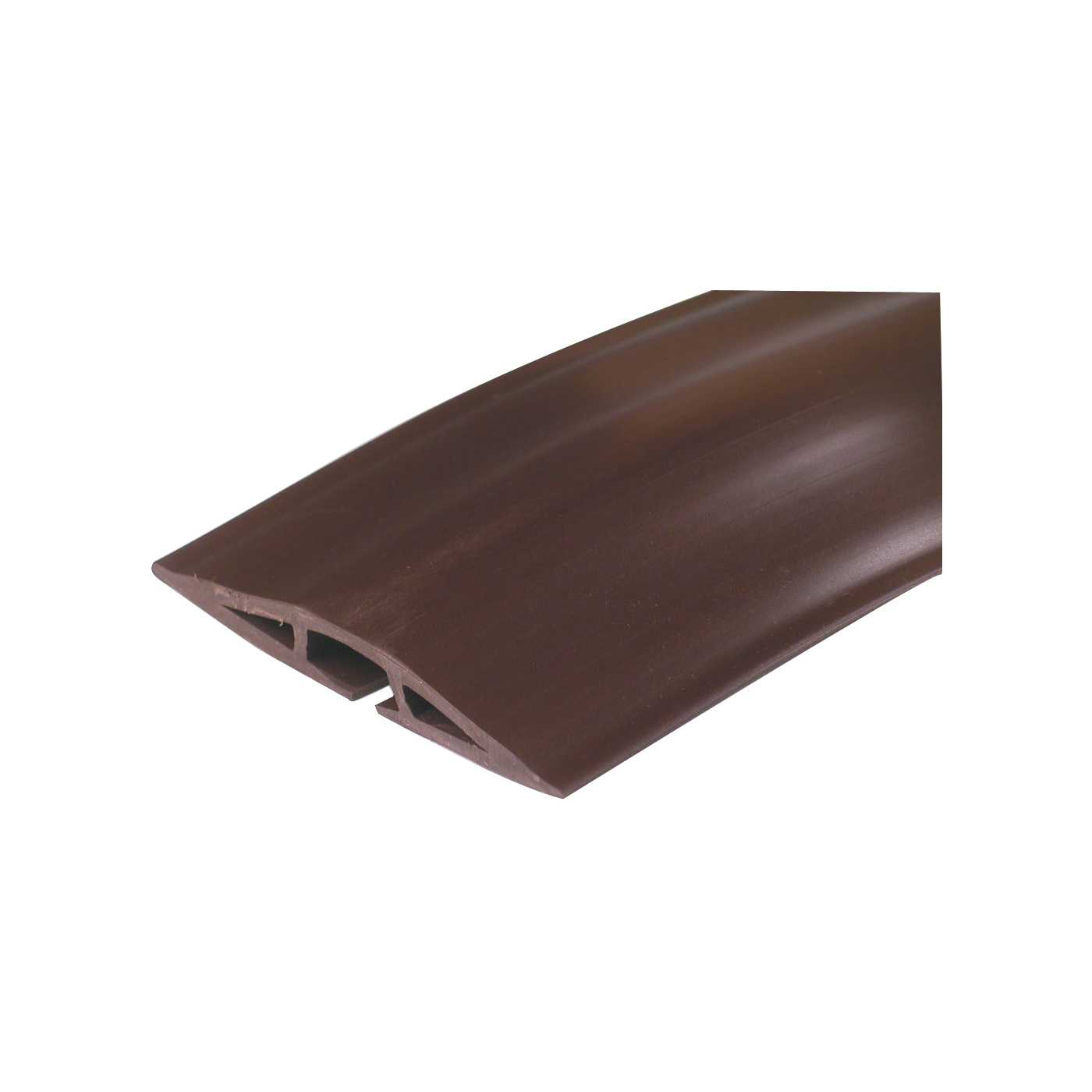 Wiremold CDB-15 Cord Protector, 15 ft L, 2-1/2 in W, Rubber, Brown