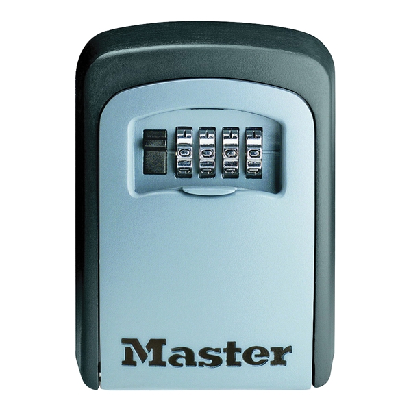 Master Lock 5401D Combination Lock Box, Metal/Steel, Black, 3-1/4 in W, 4-3/4 in H, 1-1/2 in D