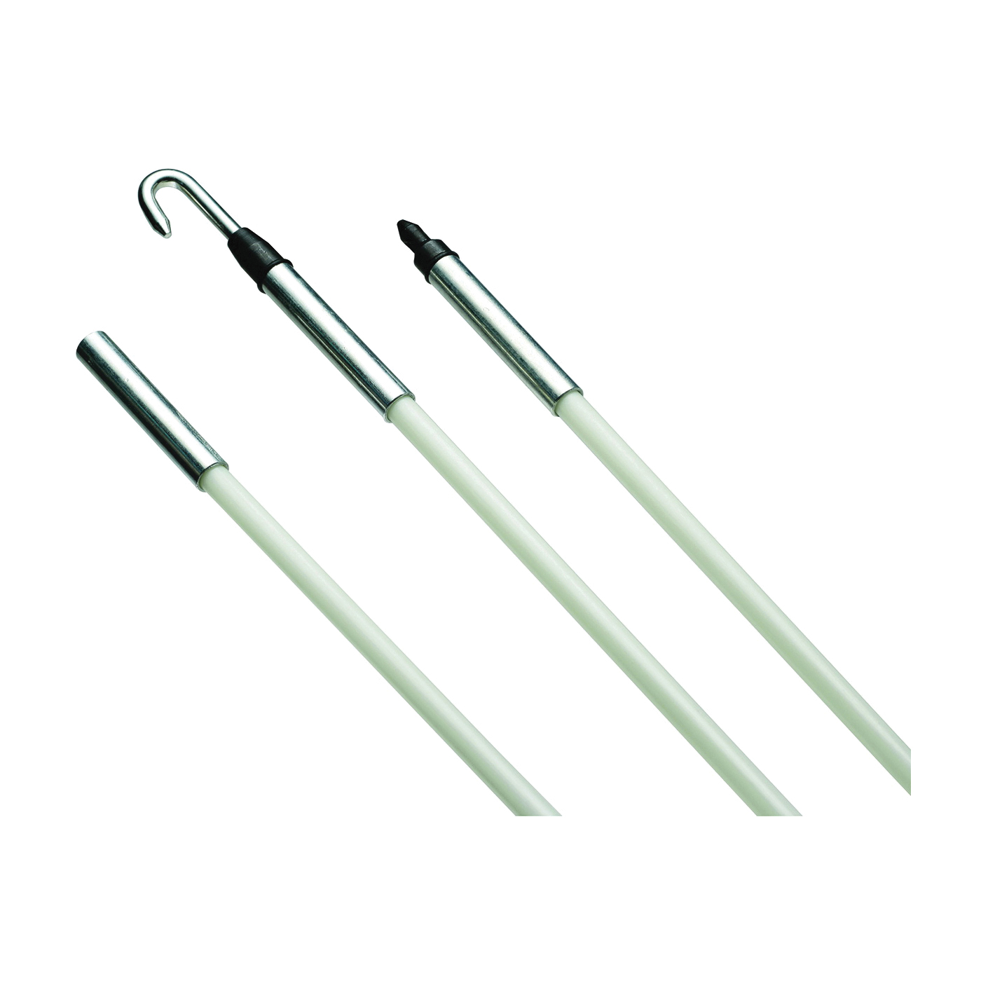 Gardner Bender FTX-15GL Fish Stick, 5 Rods, 3 ft L each, 15ft OAL, Fiberglass, White