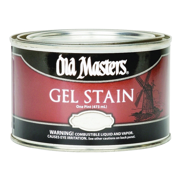 Old Masters 80708 Gel Stain, Dark Walnut, Liquid, 1 pt Can