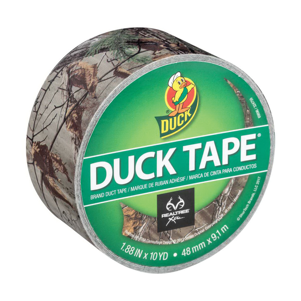 Duck 241744 Duct Tape, 10 yd L, 1.88 in W, Realtree Camo