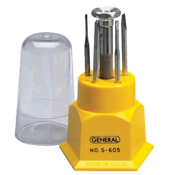General S605 Screwdriver Set, 5-Piece, Steel, Black Oxide/Nickel