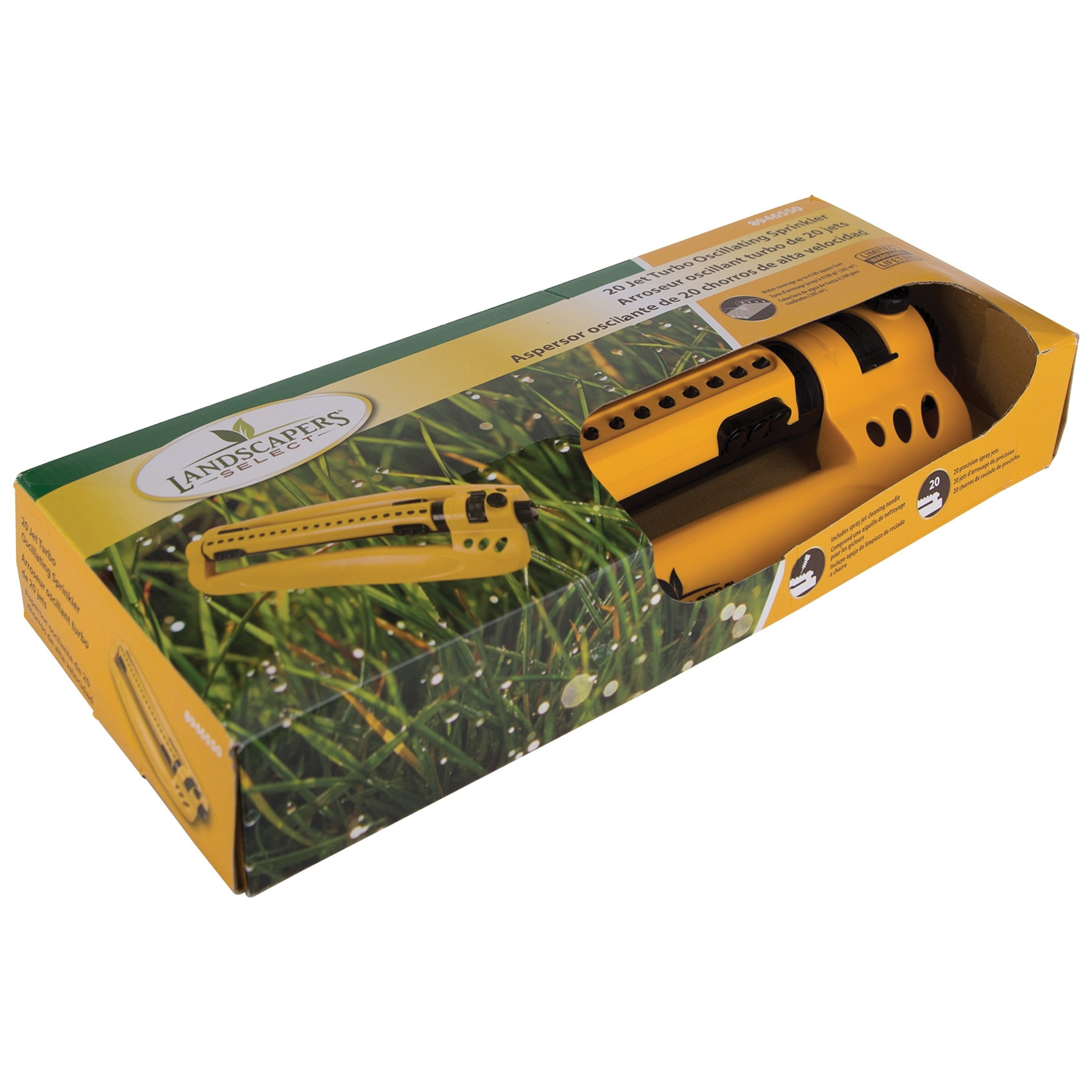 Landscapers Select YM17051 Turbo Sprinkler, Female, Rectangle, Plastic