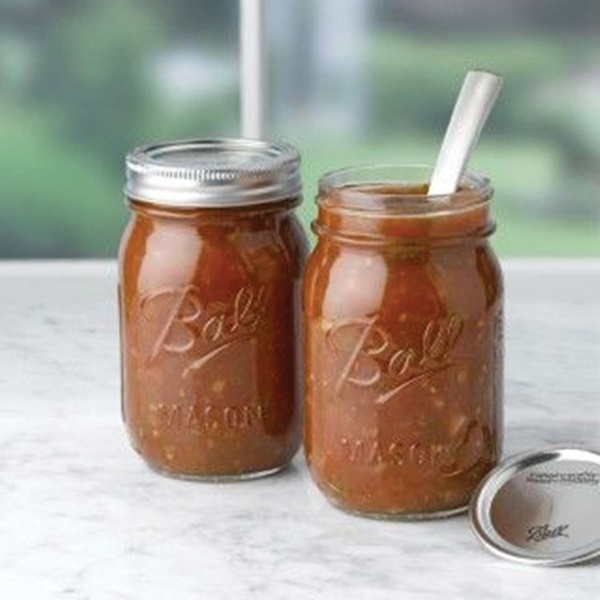Ball 1440061000 Mason Jar, Regular Mouth, 16 oz, Glass