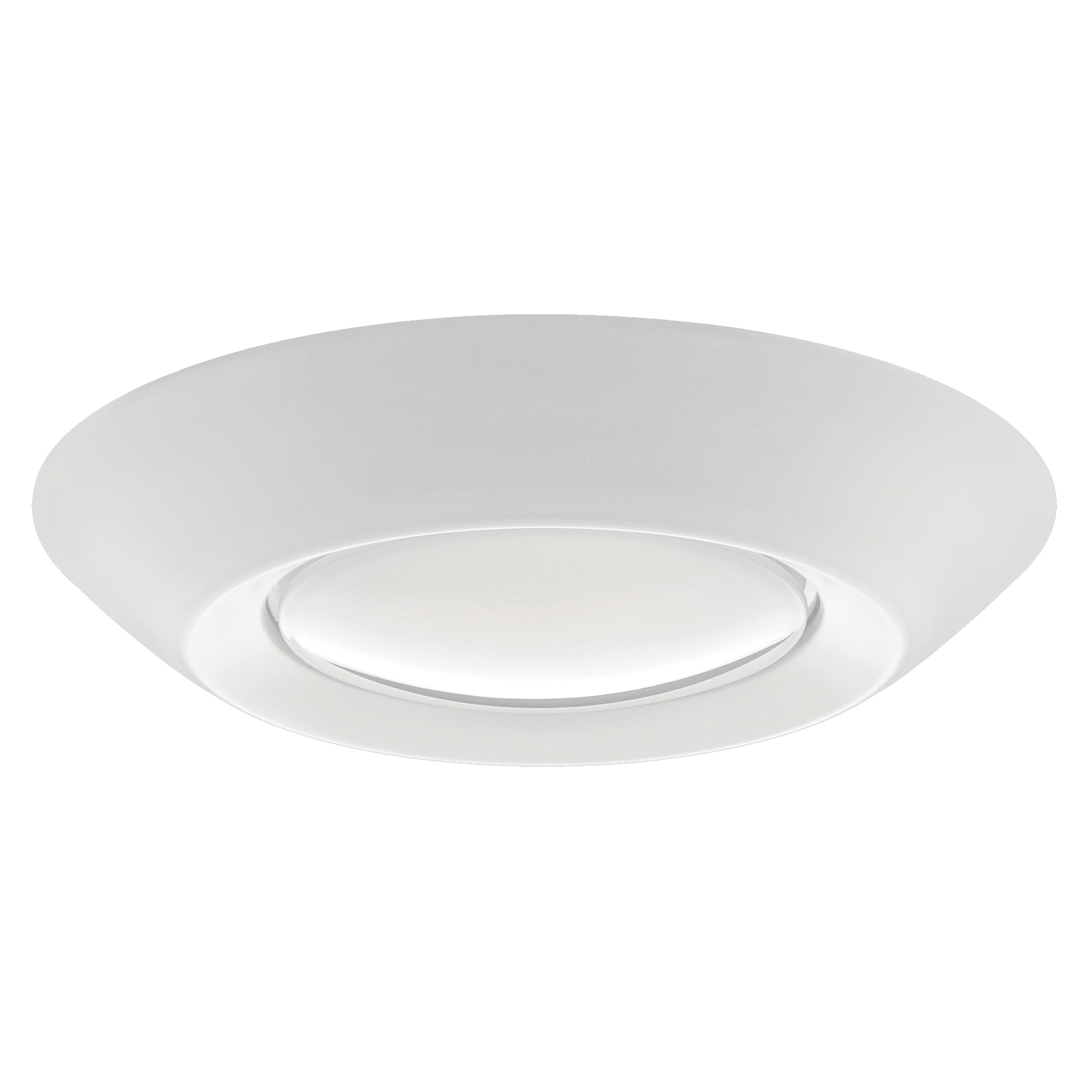 ETI 56578211 Surface Mount Disk Light, 7-1/2 in Dia, 2.1 in OAH, 5, 6 in Dia Recessed Can, Polycarbonate Lens, Aluminum