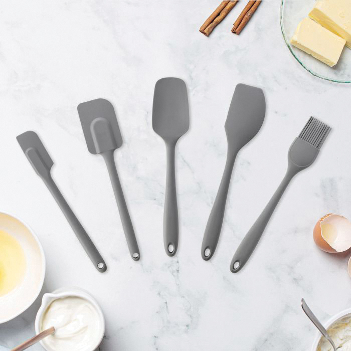 Mrs. Anderson's Baking 43640GRY Basting Brush, Silicone Bristle, Silicone Handle, 10-3/4 in OAL